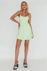 Linka Ruched Bust Criss-Cross Back Dress Apple