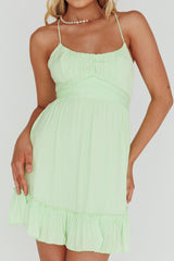 Linka Ruched Bust Criss-Cross Back Dress Apple