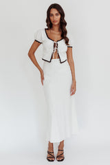 Wistful Midi Skirt White