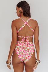 Harmonia High Waist Bikini Bottom Yellow Floral