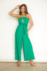 Maravilhosa Keyhole Halter Jumpsuit Green