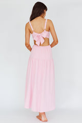 Kassi Gathered Bodice Maxi Dress Blush