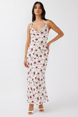 Love's Kiss Cowl Halterneck Maxi Dress Rose