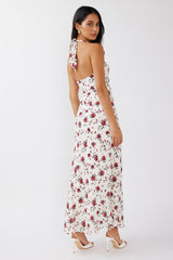 Love's Kiss Cowl Halterneck Maxi Dress Rose