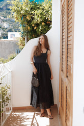 Alva Midi Dress - Black Broderie