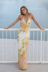 Haruki Maxi Dress - Yellow Spring Floral