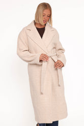 Goodie Shearling Coat - Cream