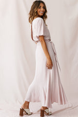 Friday Surplice Neckline Front Split Maxi Dress Mauve