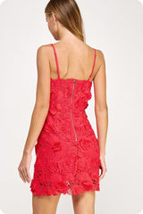 The Brooke 3D Floral Lace Mini Dress