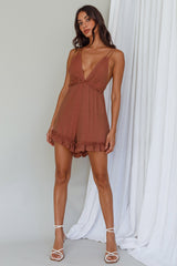 Providence Strappy Back Romper Rose