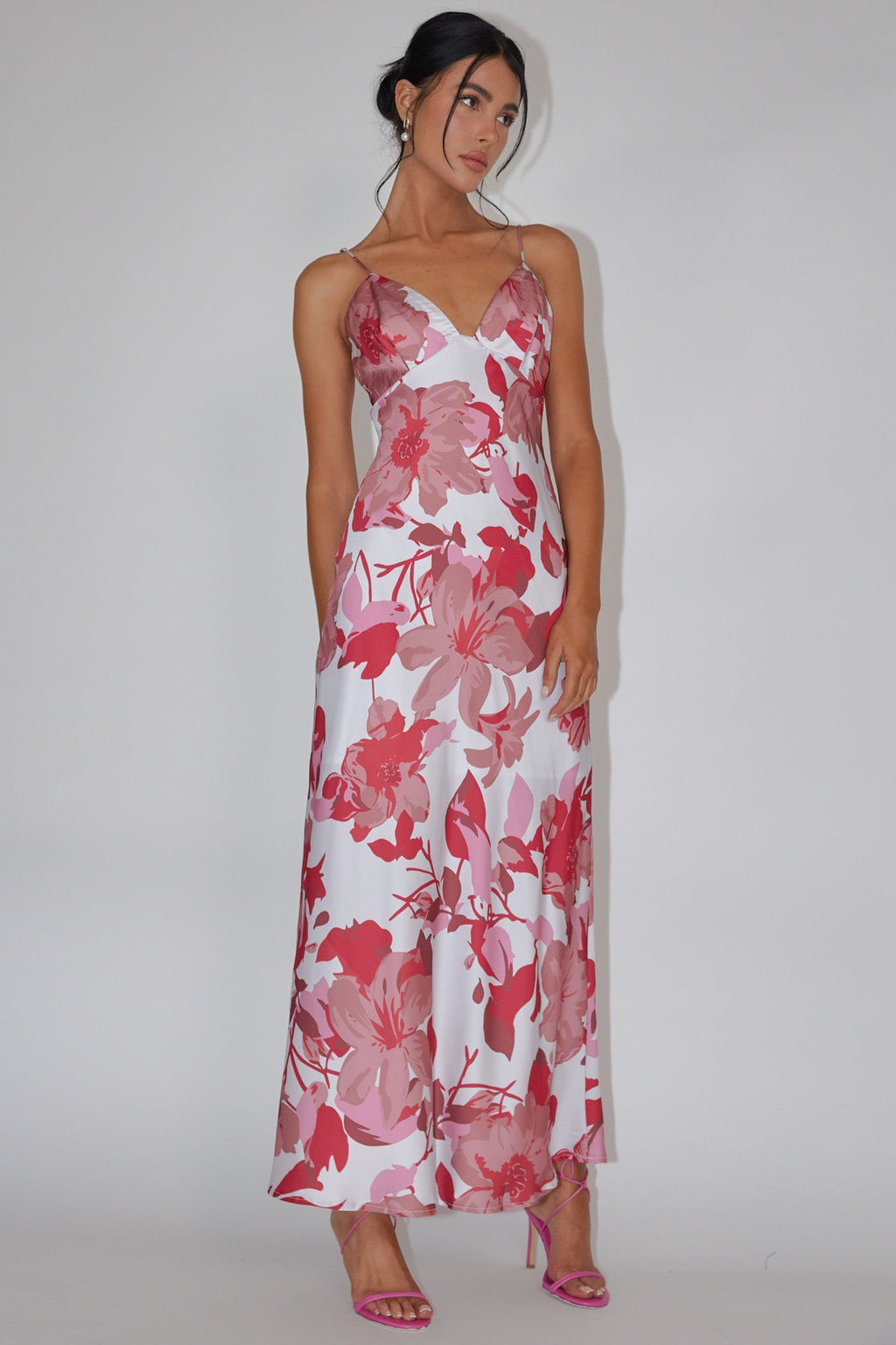 Egypt Cami Strap Maxi Dress Print Pink