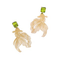 Handmade Carved Goldfish Earrings
