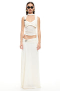 LIONESS In Your Dreams Maxi Skirt Cream