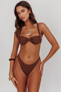 Truly Yours High Cut Bikini Bottom Choc