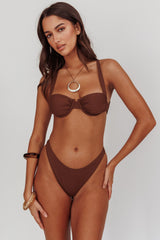 Truly Yours High Cut Bikini Bottom Choc