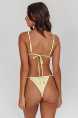 Sovereign Triangle String Bikini Top With Bow Butter