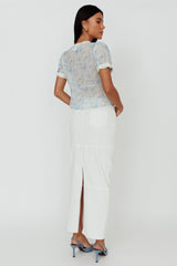 Thalia Pocket Maxi Skirt White