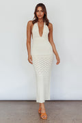 Higher Love Knit Midi Dress Vanilla