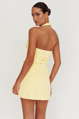 Tammi Halter Vest Top Lemon