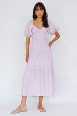 Royce Bow Back Midi Dress Lilac