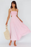 Kassi Gathered Bodice Maxi Dress Blush