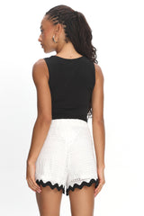 Breakaway Shorts Crochet White
