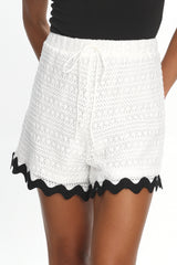 Breakaway Shorts Crochet White