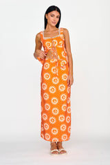Sun Days Midi Skirt Sun Orange