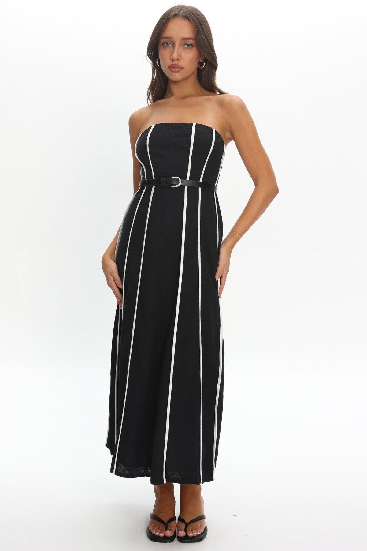 Azalea Sleeveless Midi Dress Black