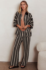 Influence Knit Straight Leg Pants Black