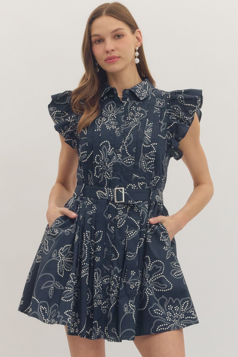 The Brielle Floral Ruffle Mini Dress