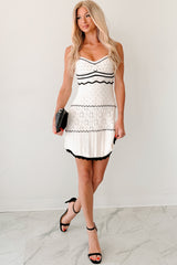 Cupid’s Cloud Sleeveless Crochet Mini Dress (Cream)